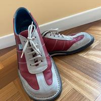 Sneaker pelle MOMA stringate uomo vintage rosse