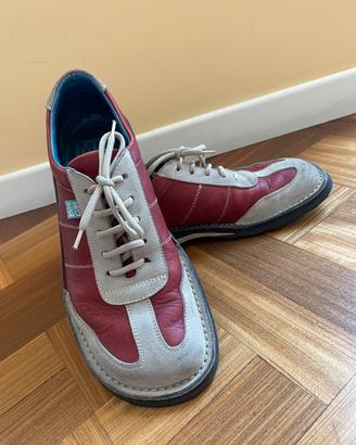 Sneaker pelle MOMA stringate uomo vintage rosse