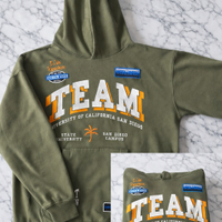 Felpa con cappuccio verde stile college “TEAM” 1,7