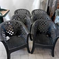 6 poltroncine da esterno 