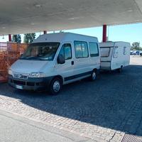 Furgone Ducato 9 posti più roulotte