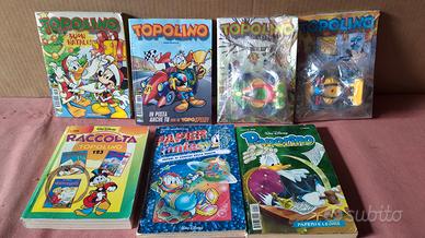 TOPOLINO-PAPERINO-FUMETTI-WALT DiSNEY-7 PEZZI-FOTO