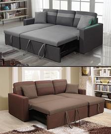 Divano letto angolare contenitore reversibile micr