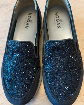Scarpe donna Hogan glitter  blu 37