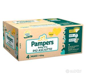 144 Pannolini pampers baby dry bimbo TAGLIA 4