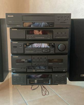 Impianto stereo PIONEER + Lettore Viedeoc. PHILIPS