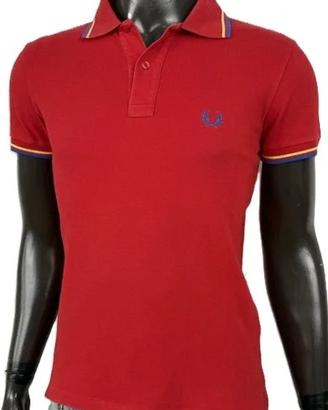 Polo Fred Perry M3600 Uomo Taglia 38  S Rossa Slim