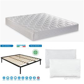 Materasso + rete + coppia cuscini