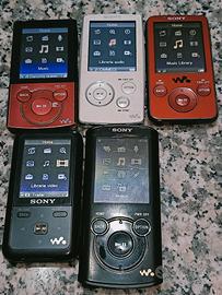 5 walkman lettori MP3 Sony 