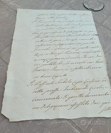 Documento manoscritto Regno delle due Sicilie 1837