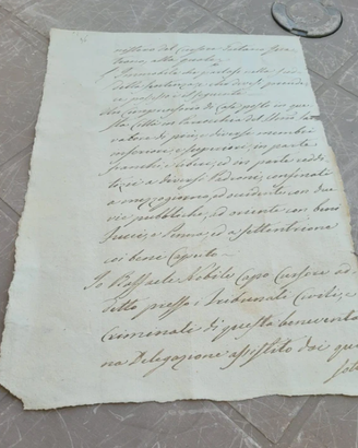 Documento manoscritto Regno delle due Sicilie 1837