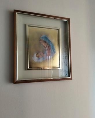 Quadro madonna con bambino