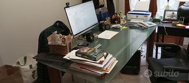 Scrivania Piano in Vetro