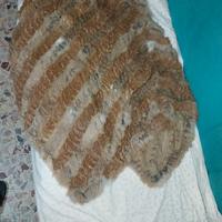 poncio in vera pelliccia di coniglio