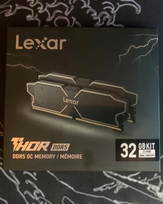 Ram Lexar THOR OC 32gb(16x2) DDR5 6000mhz Cl32