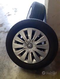 4 cerchioni ferro+gomme estive 195/65/r15 91h