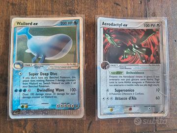 Coppia Pokémon EX Sandstorm – Wailord ex Holo + Ae