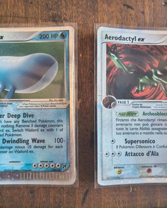 Coppia Pokémon EX Sandstorm – Wailord ex Holo + Ae