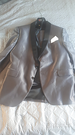 Abito sposo italiano matrimonio grigio completo