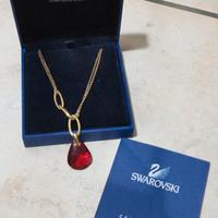 Collana Swarovski placcata oro con pendente goccia