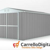 Box garage auto in Acciaio 327x611cm grigio chiaro