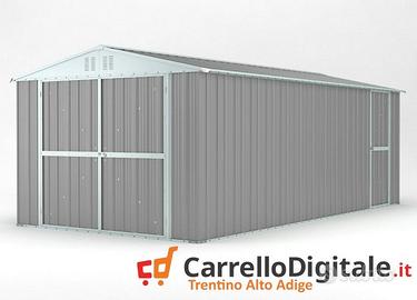 Box garage auto in Acciaio 327x611cm grigio chiaro