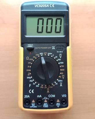 Multimetro + batteria ricaricabile 9V 12800mAh