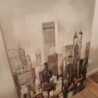 Quadro tela con città 
