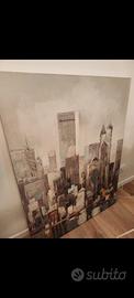 Quadro tela con città 