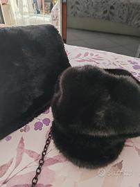 cappello e borsa pelliccia ecologica 