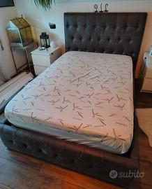 letto francese 1 piazza e mezza con cassettone e m