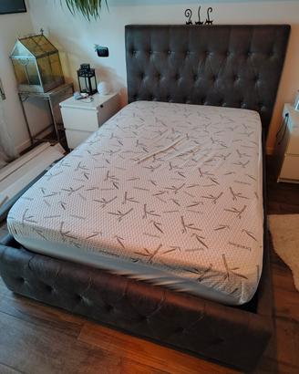 letto francese 1 piazza e mezza con cassettone e m