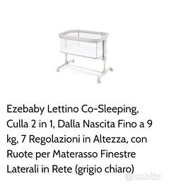 Lettino co-sleeping