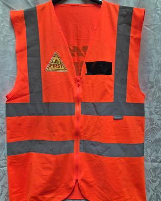 Gilet ad alta visibilità arancione uomo 