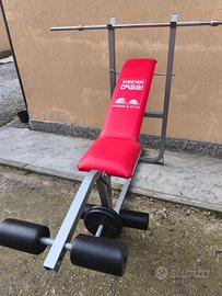 Panca con supporto bilancere e gambe