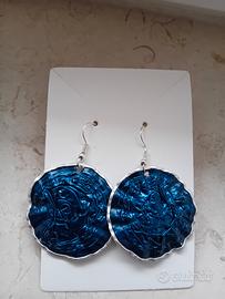 Orecchini artigianali capsule caffè in alluminio 