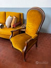 Poltrona velluto vintage