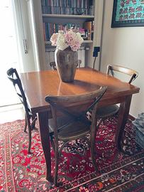 Tavolo 100x100 apertura a libro 200x100