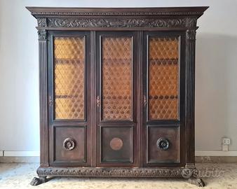 Libreria Credenza Antica 🏛️ Stile Neorinascimento