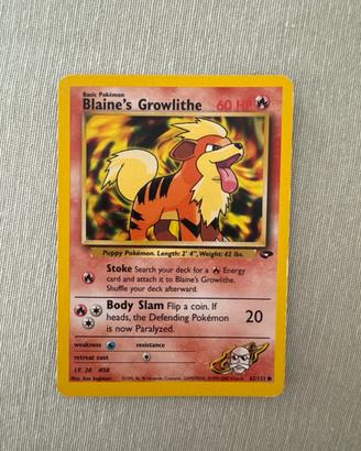 Carta Pokemon Blaine's Growlithe 62/132