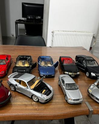 Lotto 9 modellini auto 1:18 Bburago Maisto