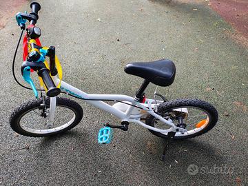 2 Bici misura 16" per Bimbi + rotelle e cavalletto