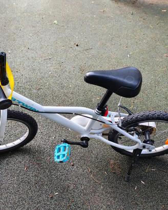 2 Bici misura 16" per Bimbi + rotelle e cavalletto