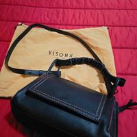 Visona' borsa in pelle nera