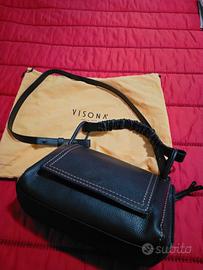 Visona' borsa in pelle nera