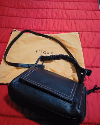 Visona' borsa in pelle nera