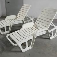 2 Sdraio da giardino/piscina bianche