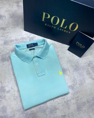 Polo T-Shirt Polo Ralph Lauren Turchese/Giallo (L)