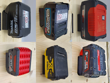 Supporti Batteria Professionali Bosch Makita DeWal
