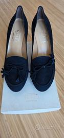 Scarpe donna, artigianali, 39 blue navy cuoio
